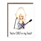 Taylor-inspired greeting card with guitar and heart hands