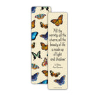 Bookmark with butterflies and quote by Leo Tolstoy from Anna Karenina
