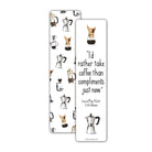 Bookmark with coffee makers and quote by Louisa May Alcott from Little Women