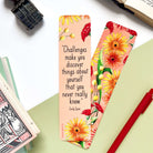 Bookmark with daisies and quote by Cicely Tyson