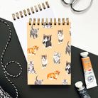 Mini notebook with illustrate kittens, eco-friendly and plastic-free