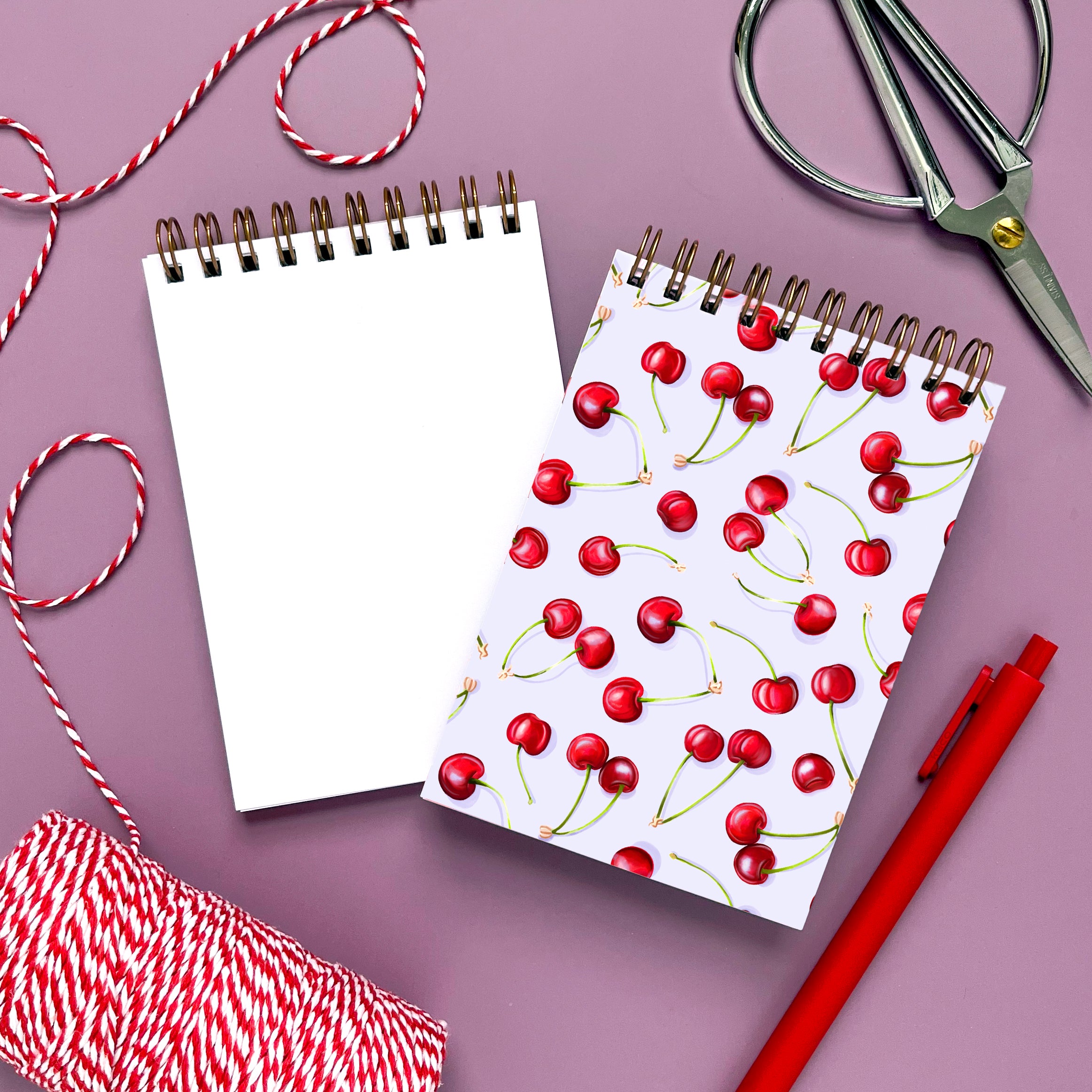 Cherry Mini Notebook – Morgan Swank Studio