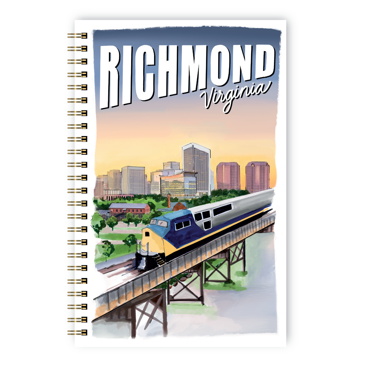 Richmond Virginia Spiral Notebook – Morgan Swank Studio