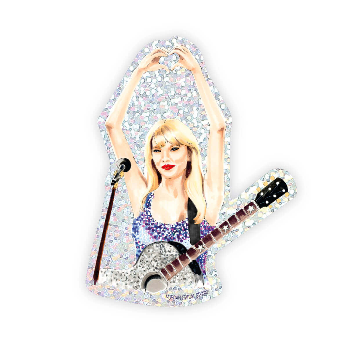 Taylor Glitter Sticker – Morgan Swank Studio