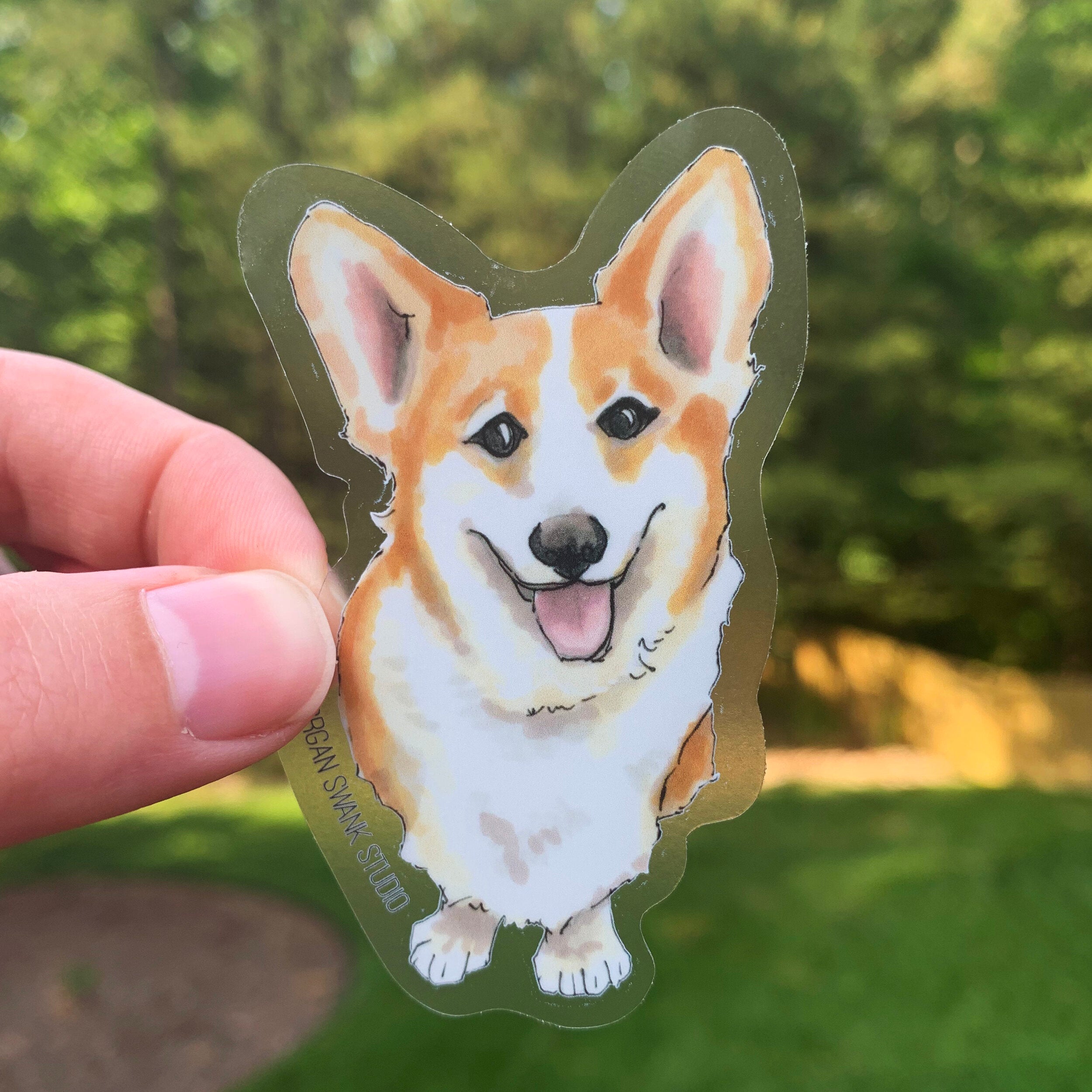 This is Fine Red Corgi Clear Stickers (Set of 3) – Corgi Things